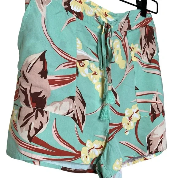🎉Host Pick🎉L*Space Tropical Floral High Waist Westside Shorts Tassel NWT Sz S - Picture 6 of 16